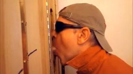 Gloryhole- Thick-dick Redhead and Helmet-head strapon buddy