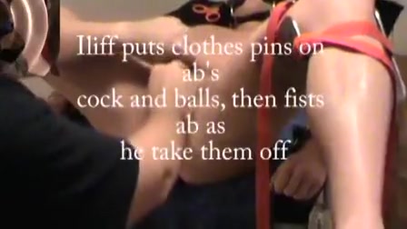Iliff and ab play with clothing pins and fisting
