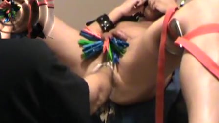 Iliff and ab play with clothing pins and fisting