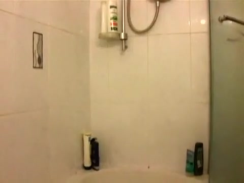 Shower in cycling lycra and cum