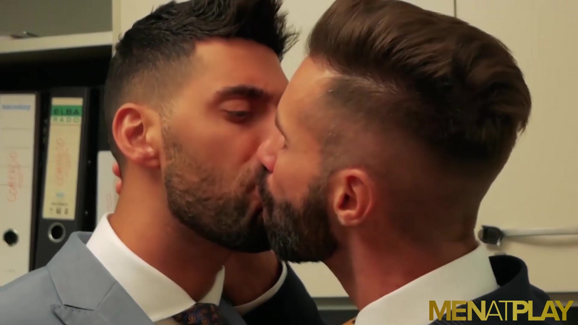 MENATPLAY Suited Men Dani Robles And Mick Stallone Anal Fuck