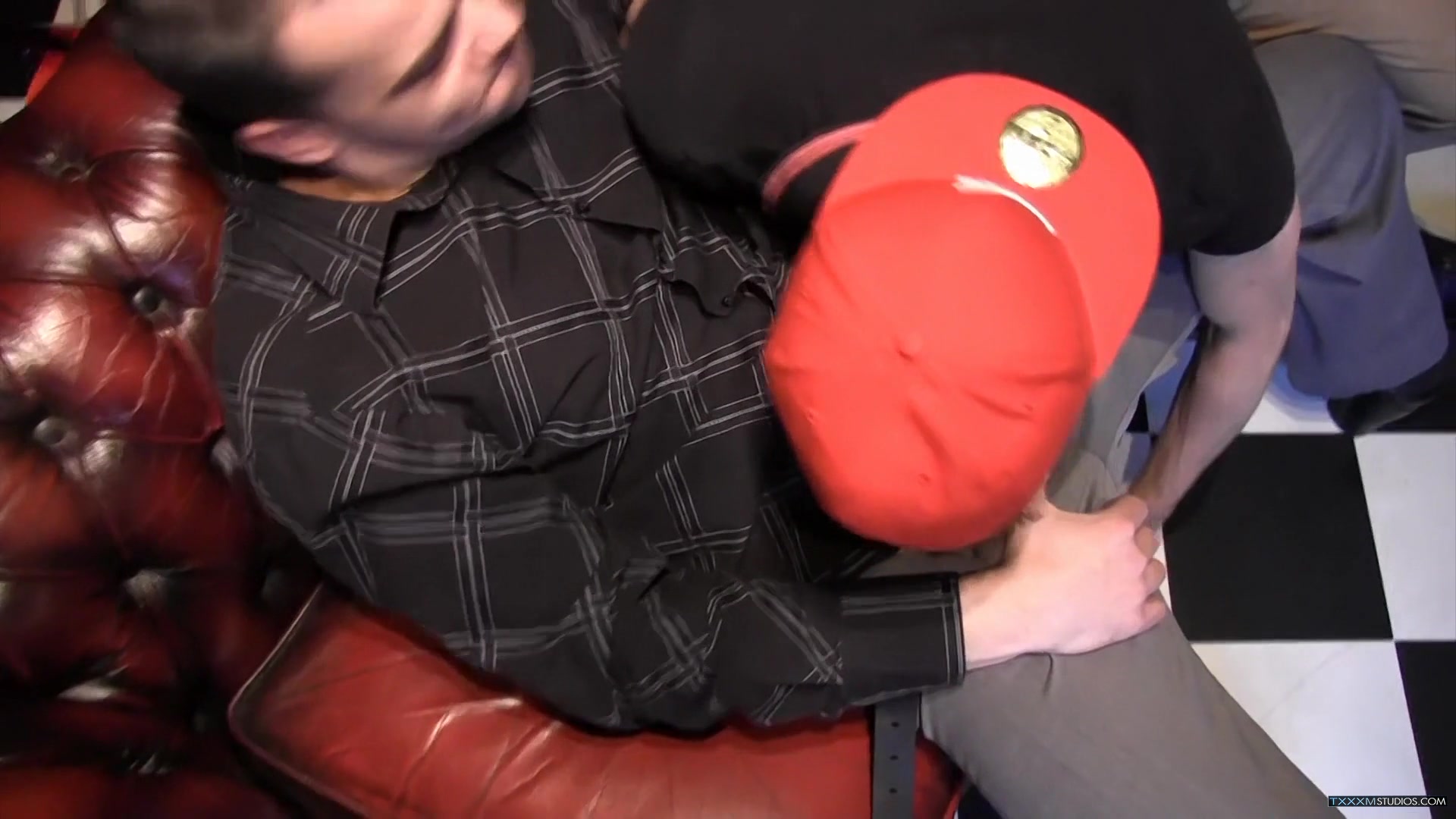 Leather Couch Butt Banging - Scott Davies & Matt Brooks