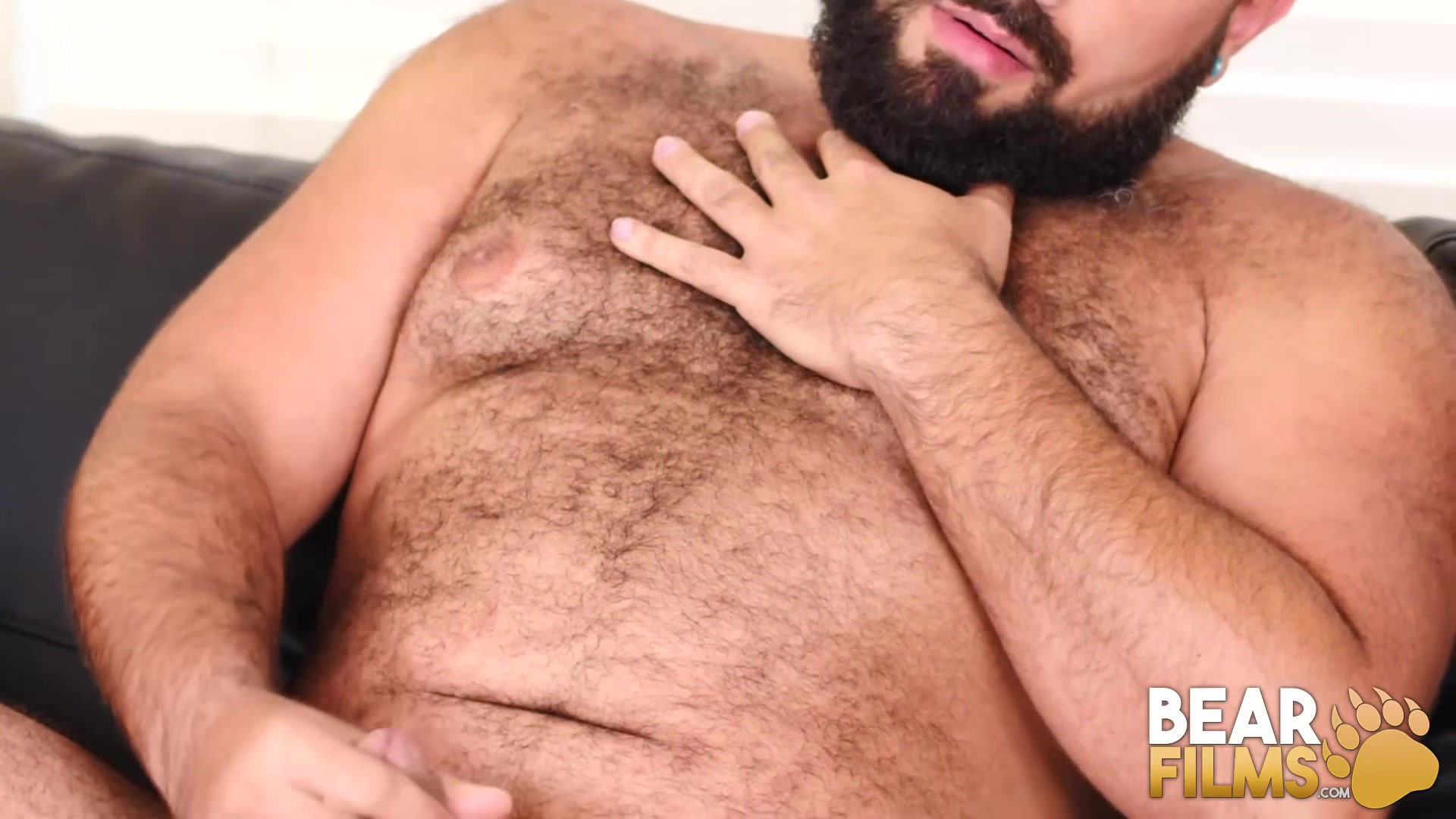 BEARFILMS Massive Bearded Bear Luis Vega Masturbates Solo