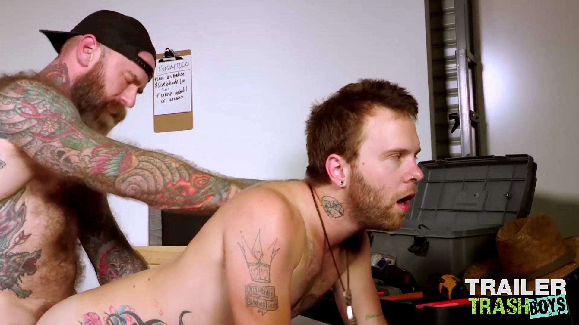TRAILERTRASHBOYS Tattooed Step daddy Jack Dixon Raw Breeds Bottom