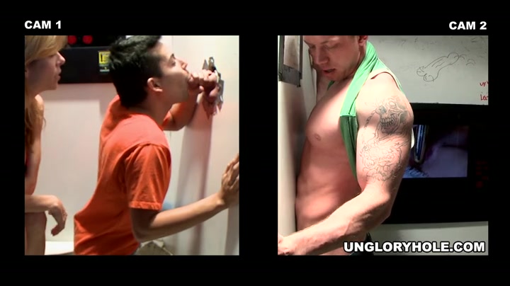 Jock tricked into gay blowjob