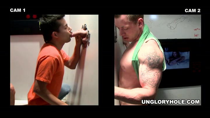 Jock tricked into gay blowjob