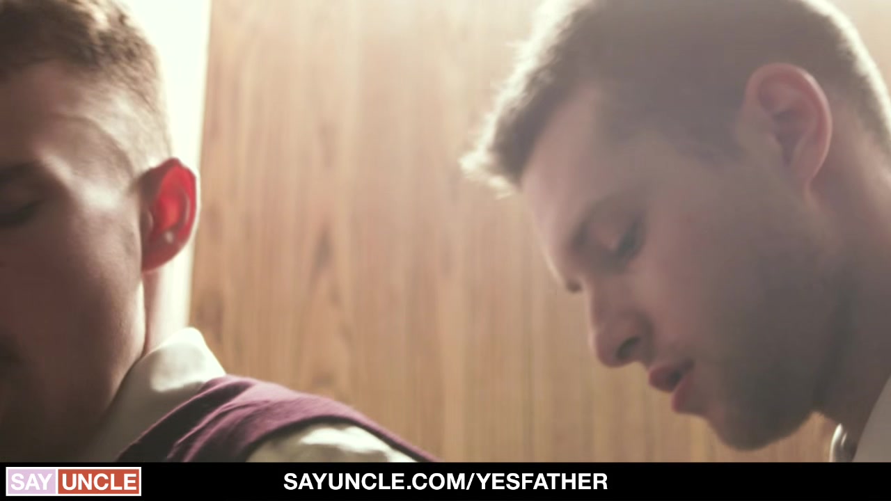 Catholic Boys Benjamin Blue And Ryan Jacobs Play In The Confession Booth