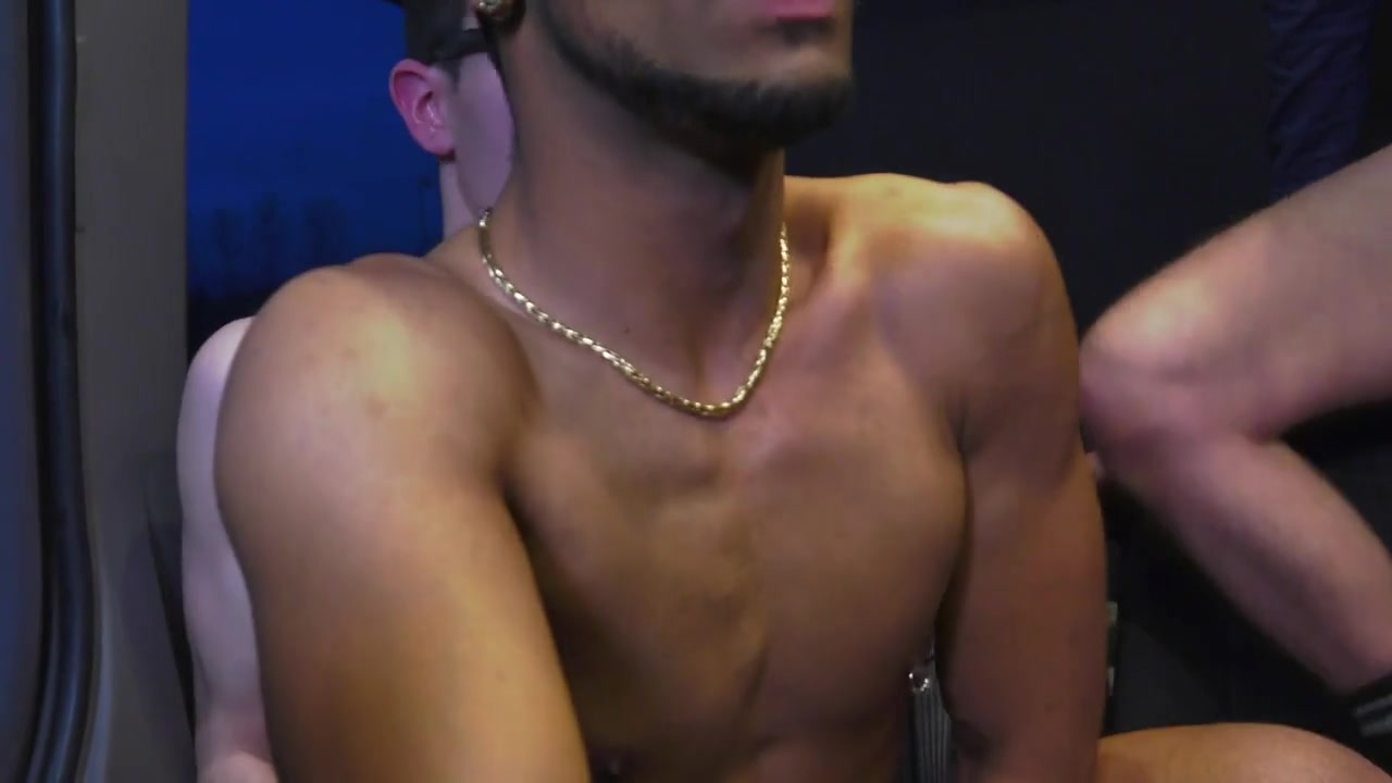 French gang bang in a bus - CrunchBoy