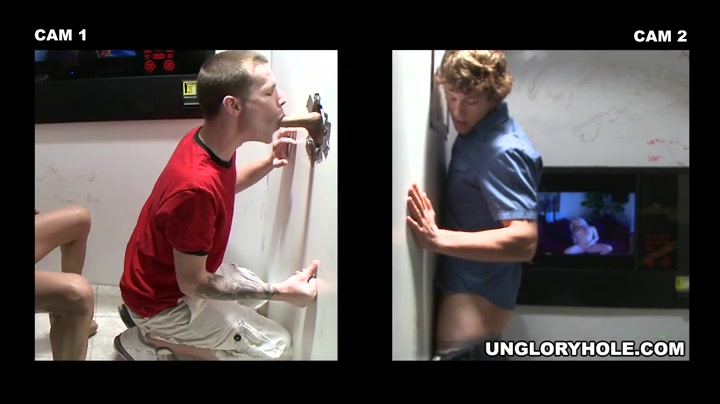 Straight guy gets gay blowjob