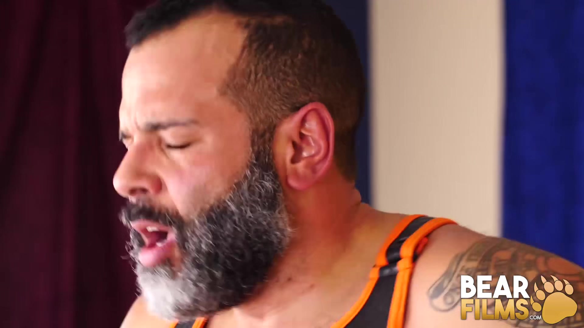 BEARFILMS Masked Cub Young Raw Fucked By Sterling Johnson