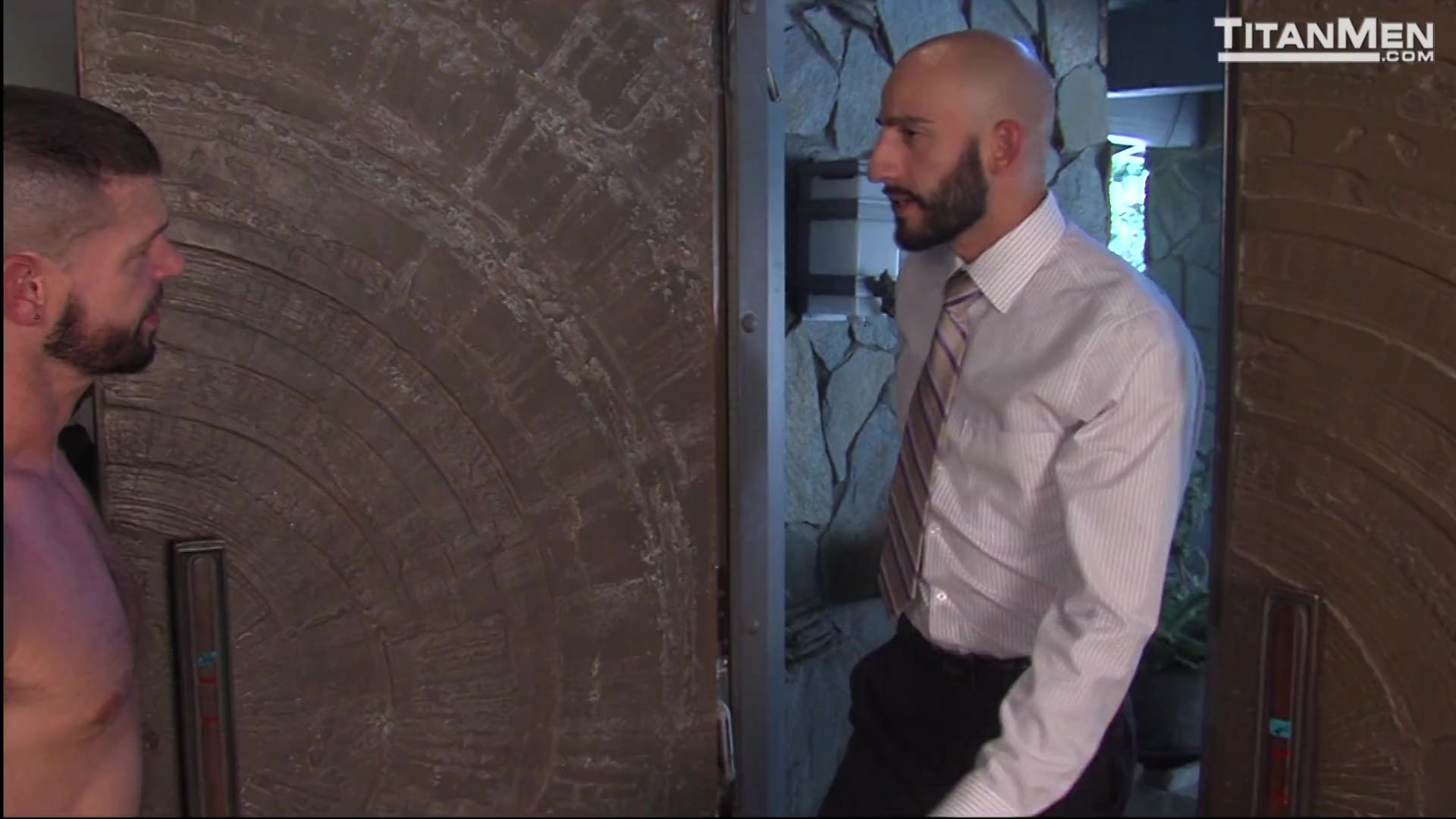 TAXMAN CUMETH: Eric Nero audits Tex Davidsons huge cock!