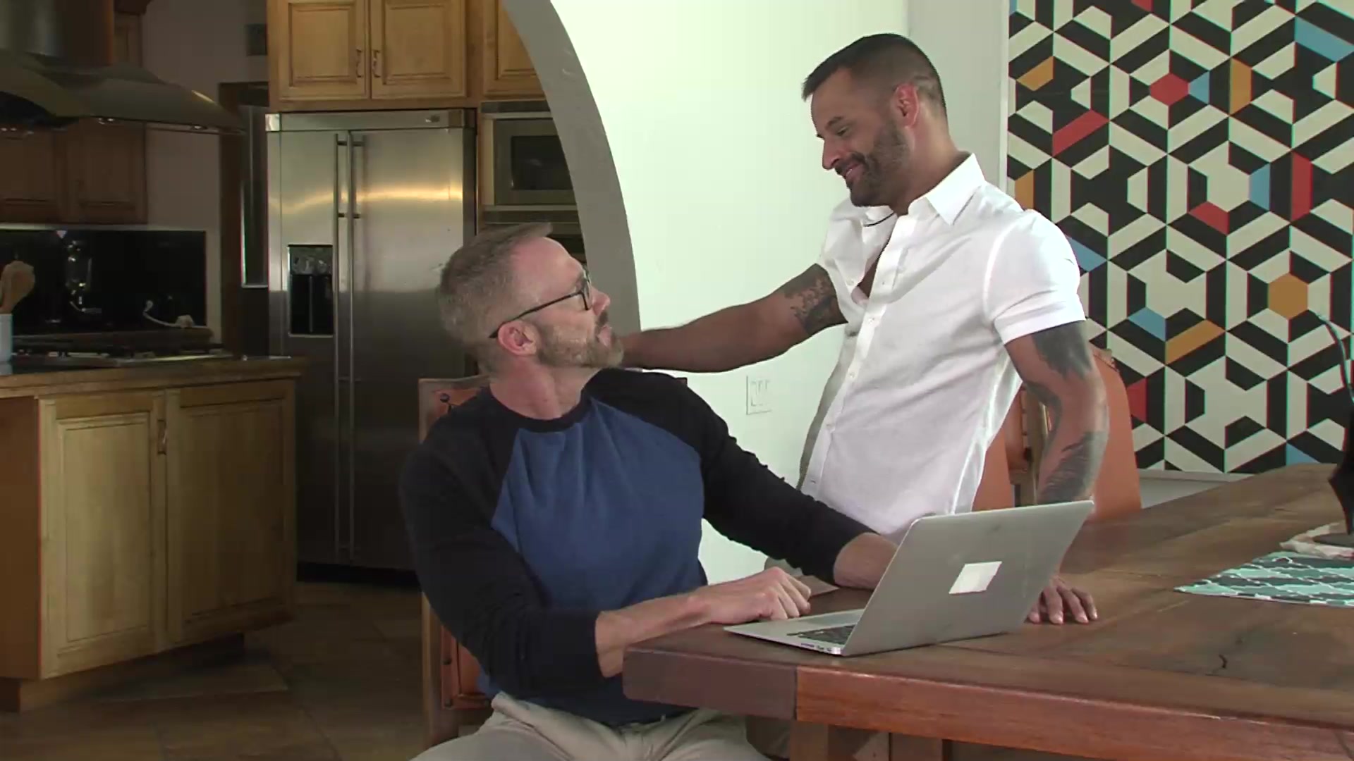 RENT: David Benjamin gives Step daddy Dallas Steele his ass and mouth to pay the rent