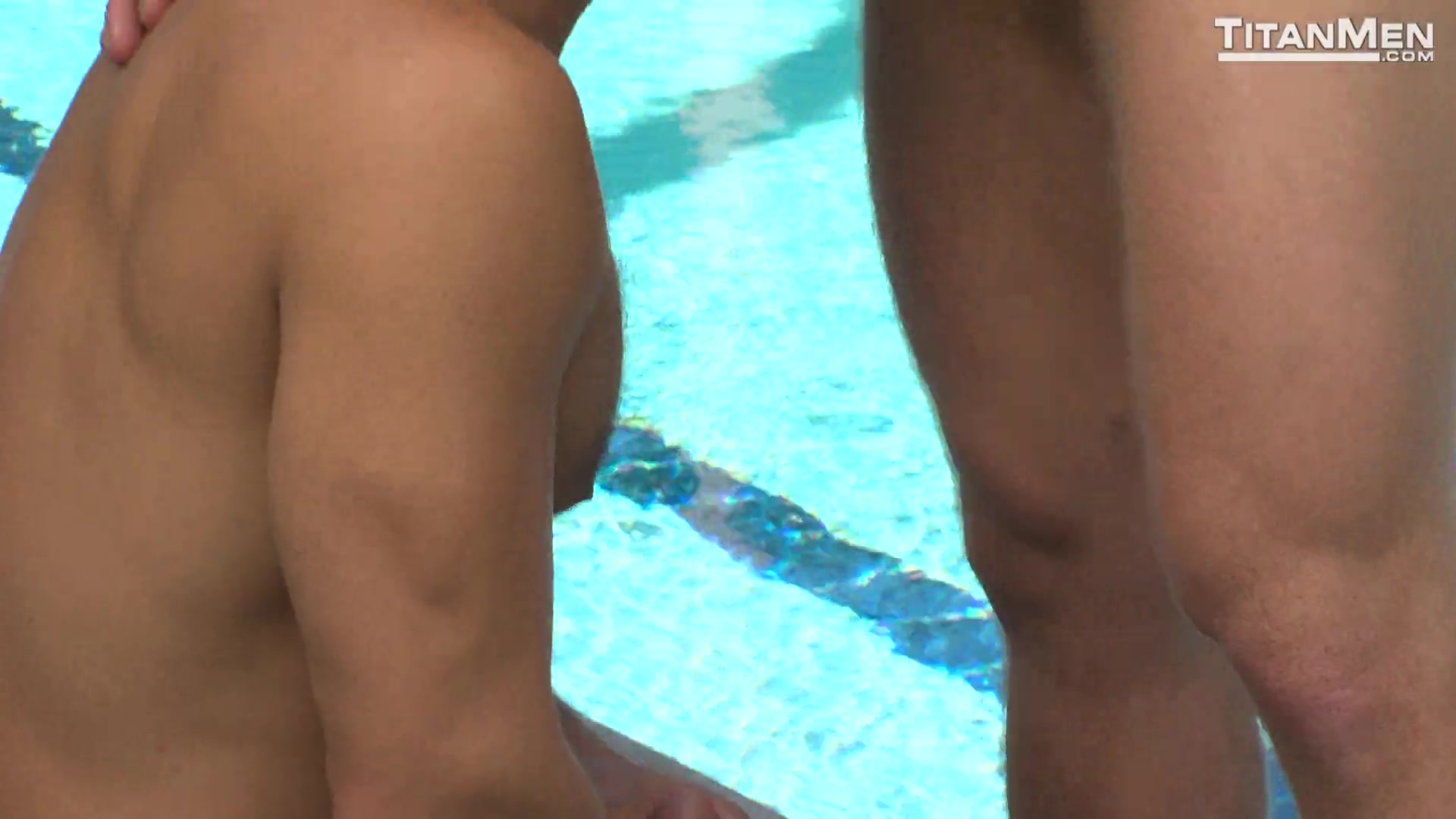 Pool Service: Adam Ramzi and Bennett Anthony fuck poolside!