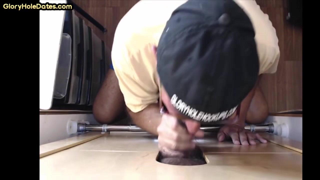 Gloryhole amateur cocksucking DILF spoils cock with mouth