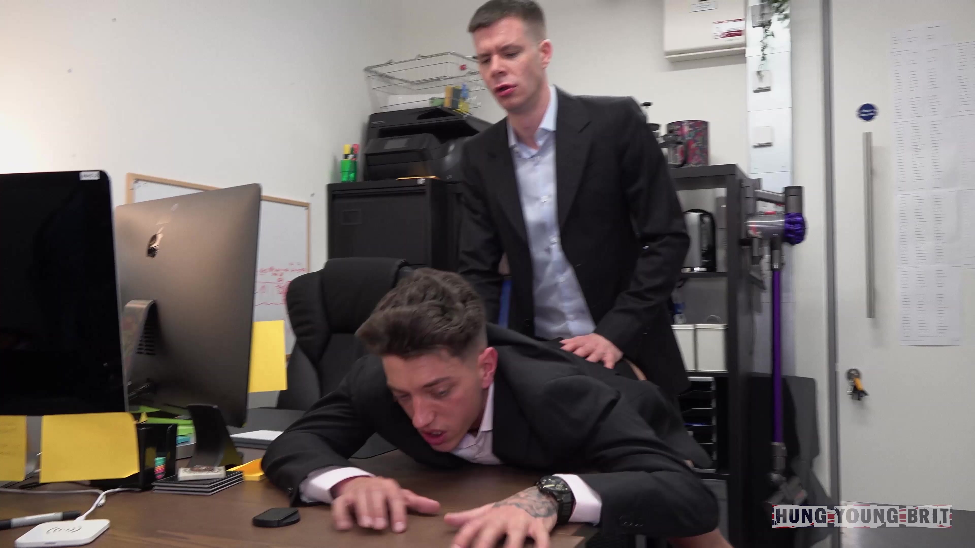 Hung Young Brit Suited Up Office Boy Fucked H A R D