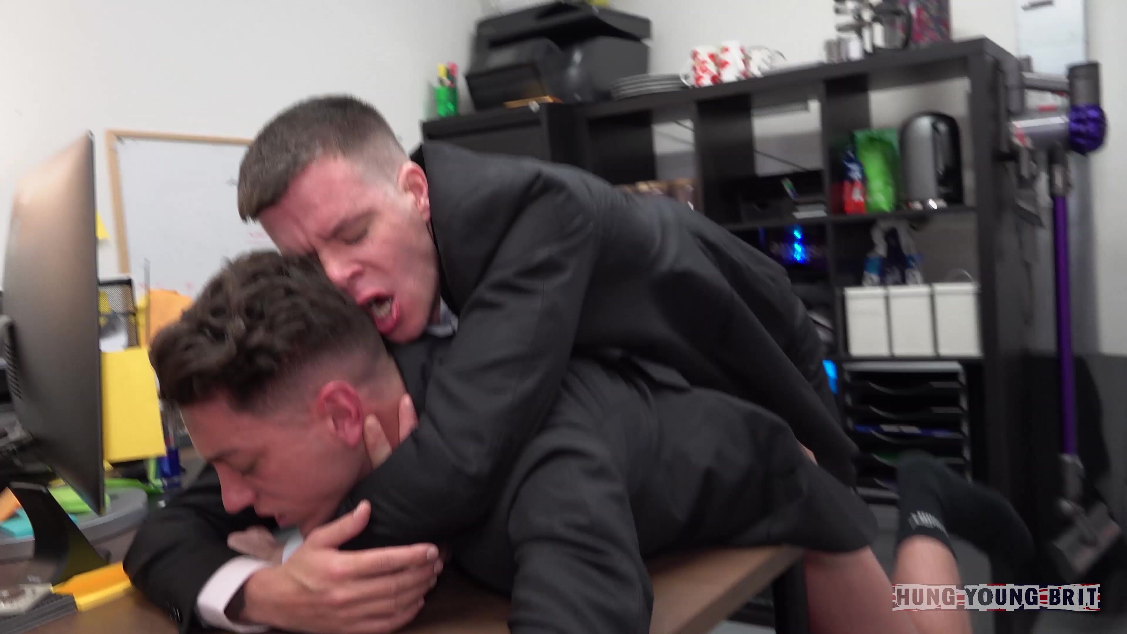 Hung Young Brit Suited Up Office Boy Fucked H A R D