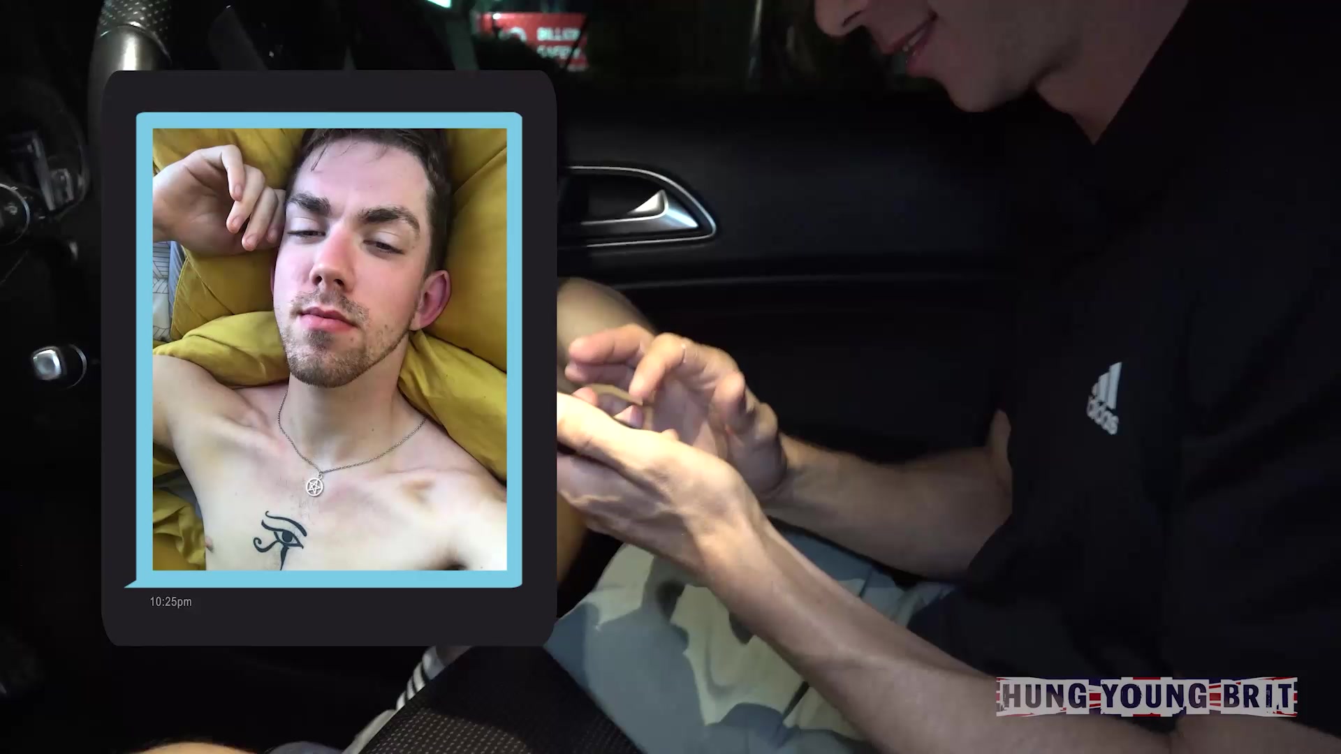 Hung Young Brit Drivingwith Josh