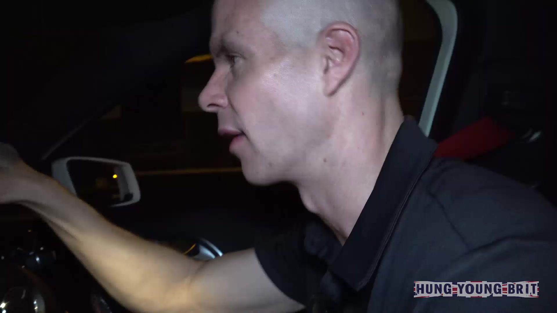 Hung Young Brit Drivingwith Josh