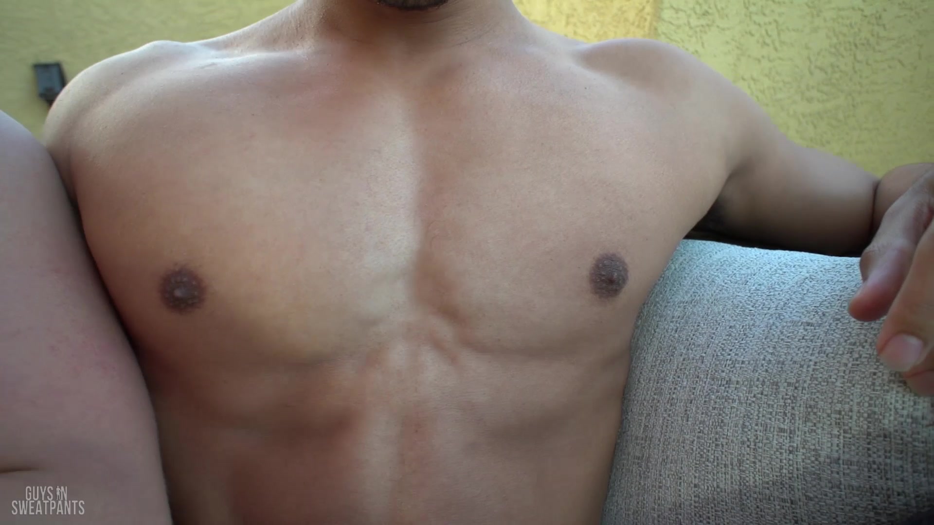 Guys In Sweatpants Bareback Threesome