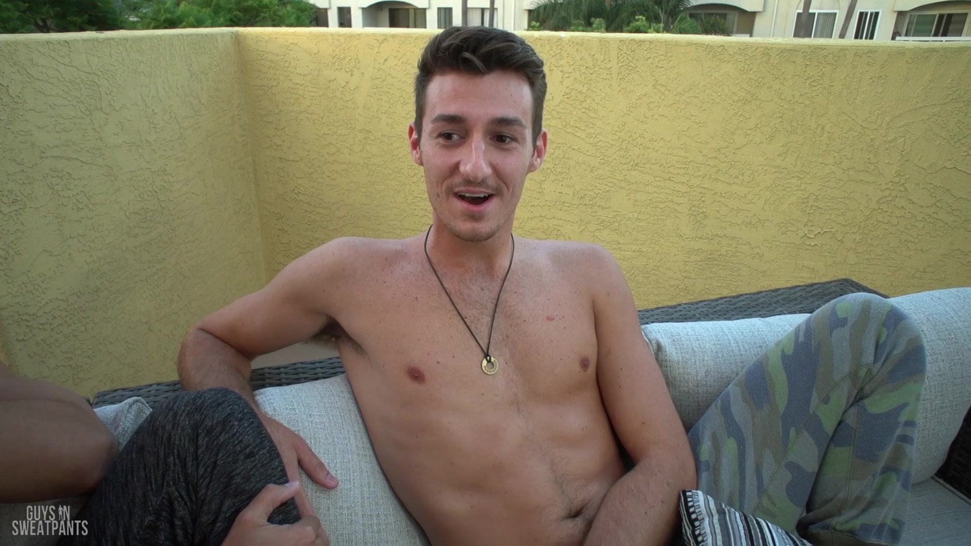 Guys In Sweatpants Bareback Threesome