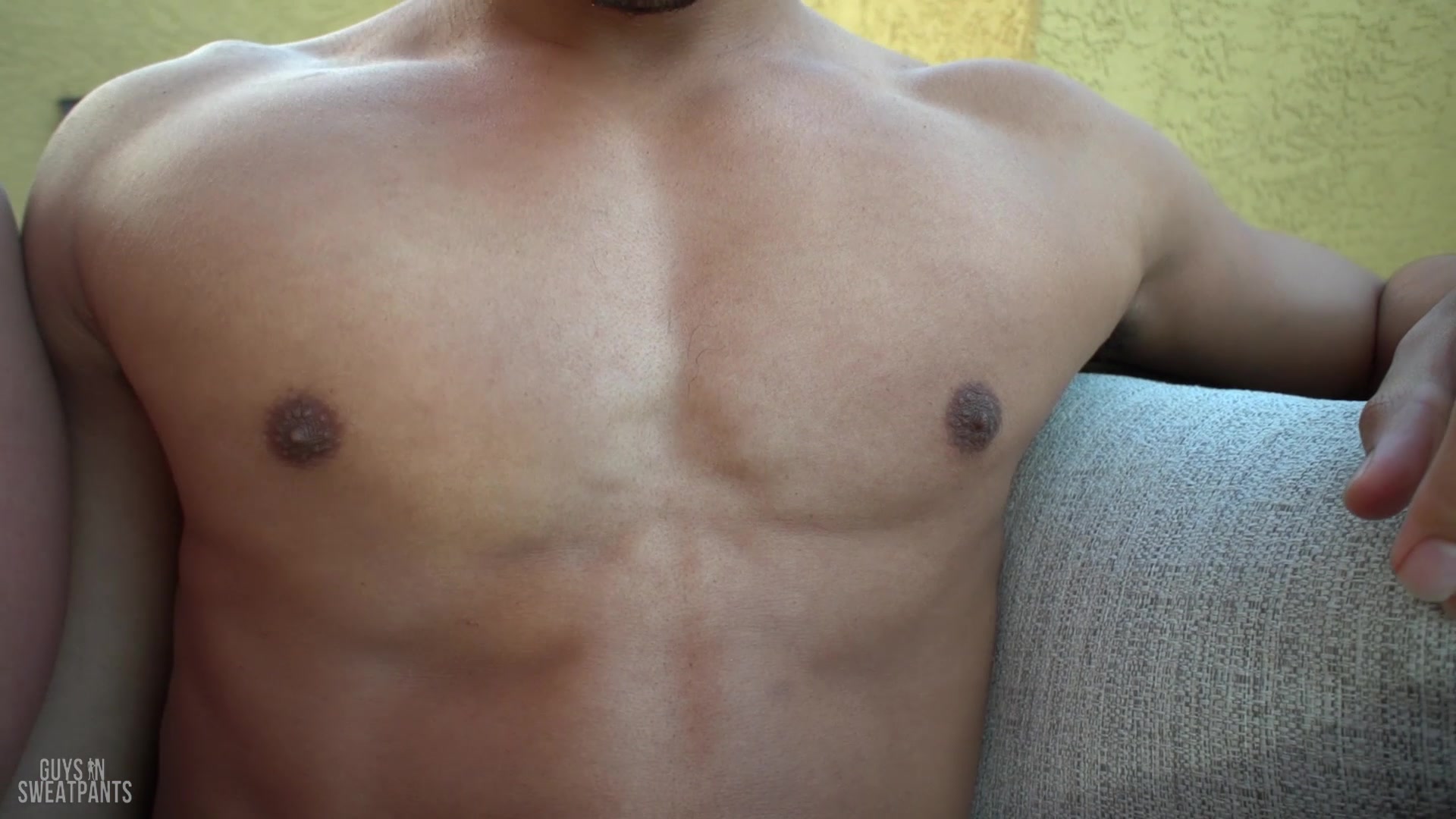 Guys In Sweatpants Bareback Threesome