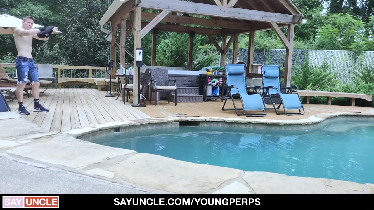 YoungPerps - Hot Guy Fucked By The Guard For Skinny Dipping