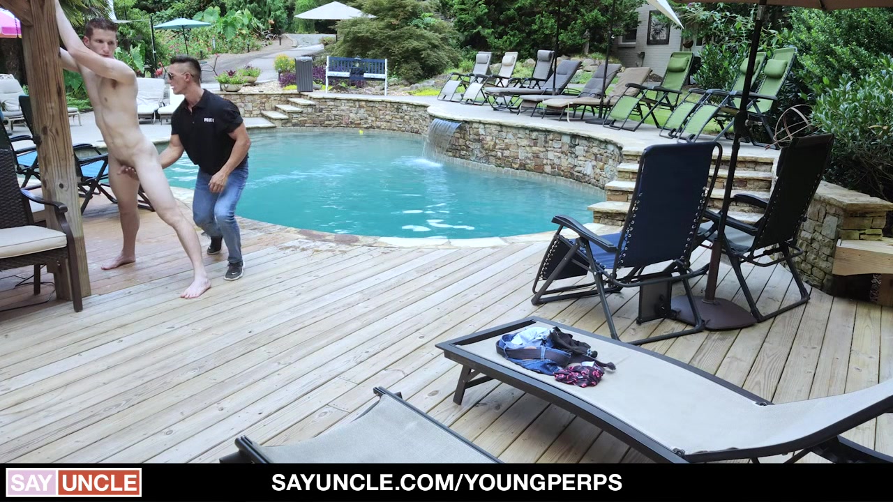 YoungPerps - Hot Guy Fucked By The Guard For Skinny Dipping