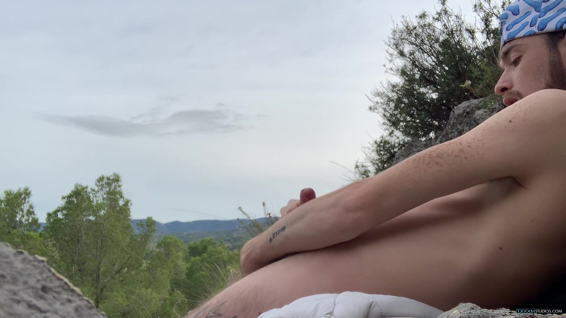 Shooting A Big Load Outdoors - Jacob Daniels
