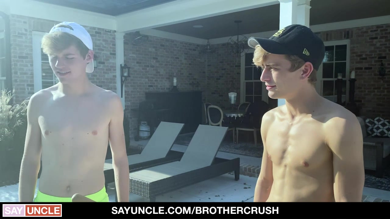 BrotherCrush - Step Brother Agrees To Clean Pool After Getting Fucked