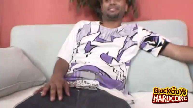 Black Gay Stroking His Meat - BlackGaysHardcore