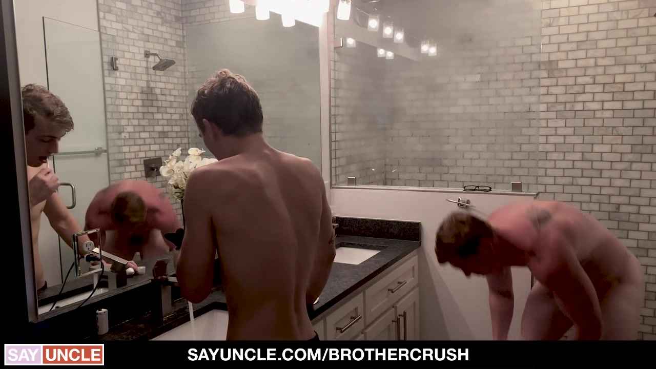 BrotherCrush - Hunk teen 18+ Boy Rides His Stepbros Big Cock