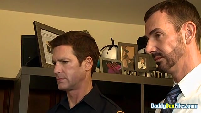 Curious Officer Joins The Cock Party - David Chase, Ross Bailey