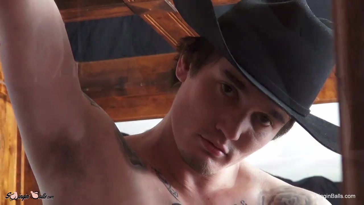Outlaw Cowboy Drains His Nuts - SwinginBalls