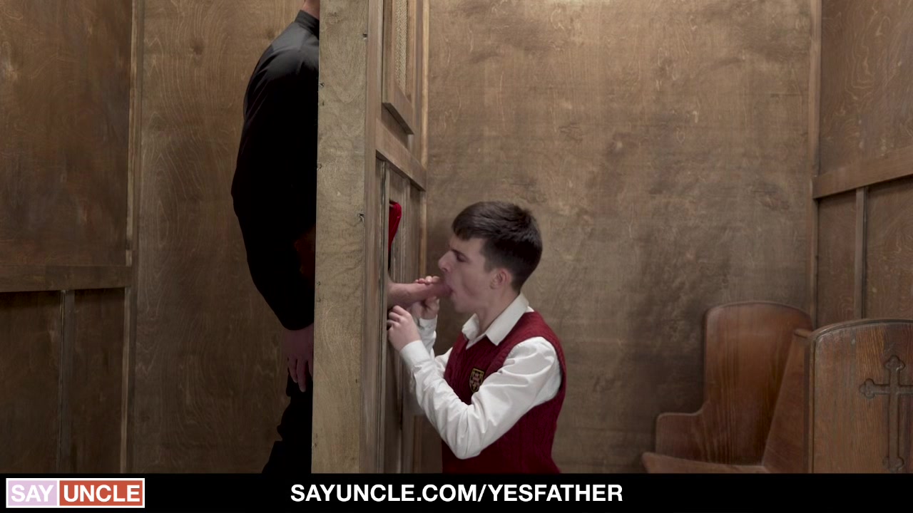 YesFather - Hung Priest Gets Blowjob In Church Gloryhole