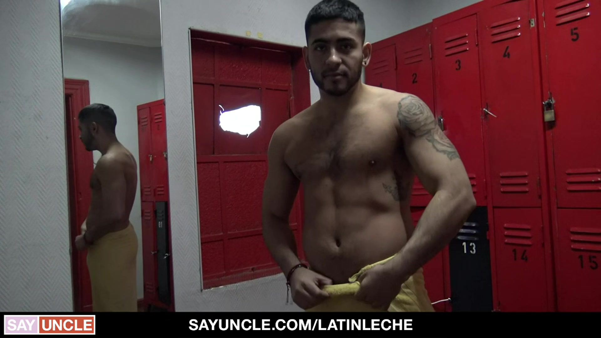 LatinLeche - Big Uncut Bareback In Gym Shower