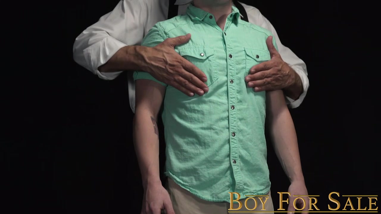 BoyForSale - Dom Step daddy fucks slave twink bareback after anal play
