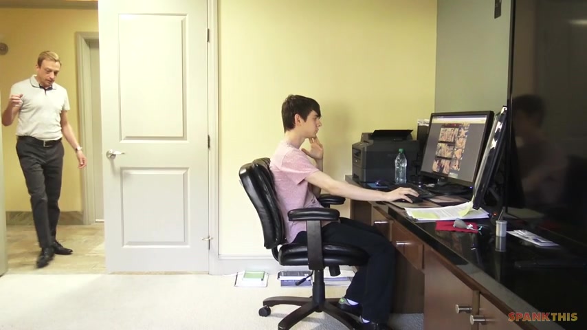 Jeff Sterne & Caleb Gray in Slacker Spanking - SpankThis