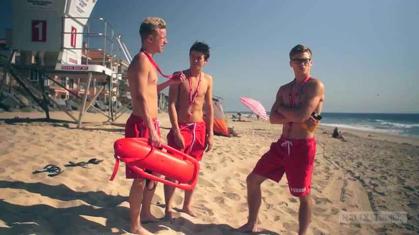 Max Carter & Kyle Ross & Evan Parker & Tyler Hill in Lifeguards - Behind the Scenes - HelixStudios