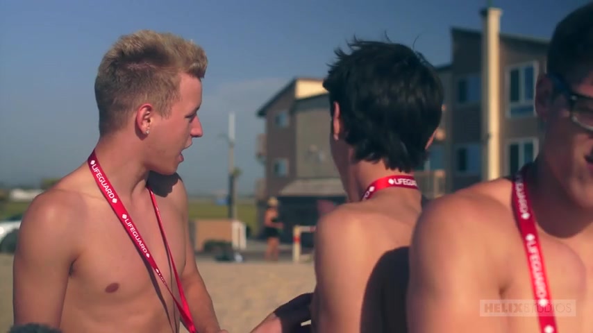 Max Carter & Kyle Ross & Evan Parker & Tyler Hill in Lifeguards - Behind the Scenes - HelixStudios