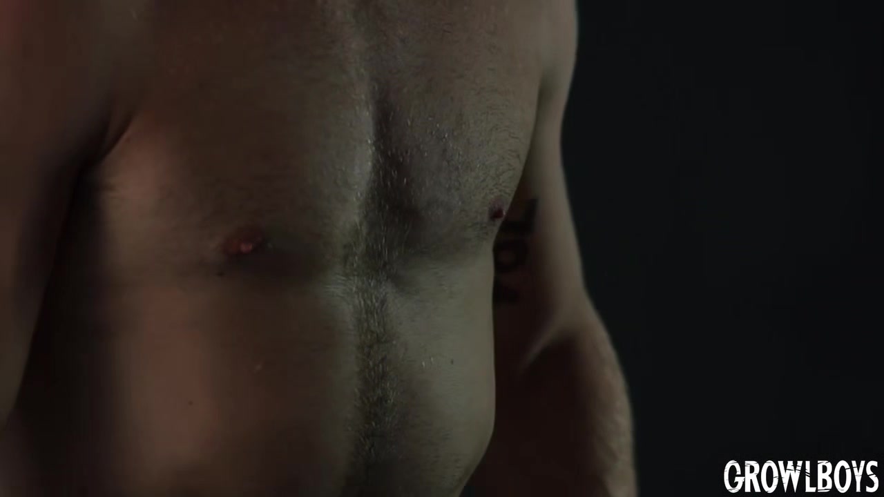 GrowlBoys - Young furry jock goes while masturbating to cumshot