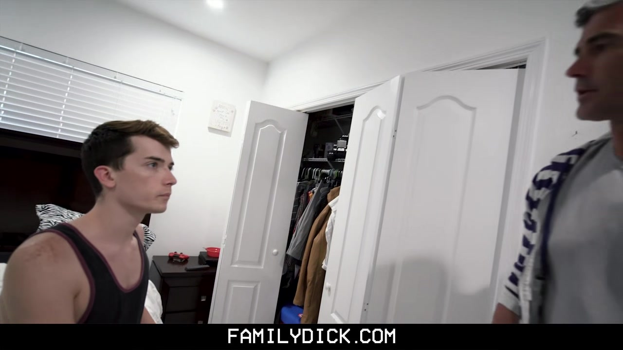 FamilyDick - Cute Young Boys Fool Around Before Stepdad Interrupts With His Cock