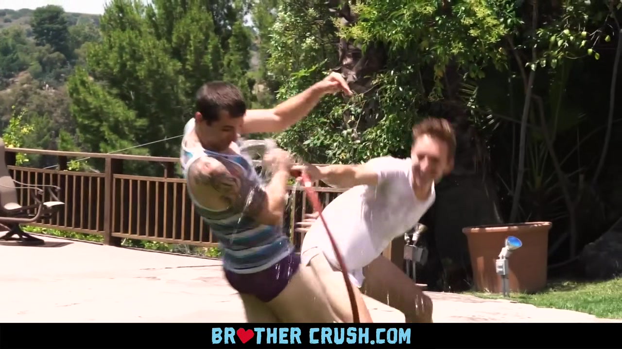 BrotherCrush - Thick Stud Barebacks His Younger Stepbrother In The Backyard