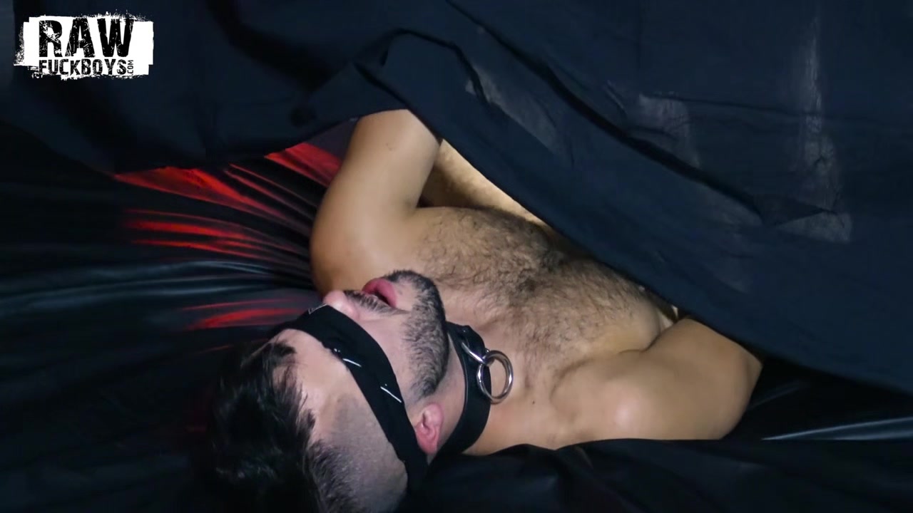 RawFuckBoys - Anonymous bearded jock blindfolded and fucked bareback