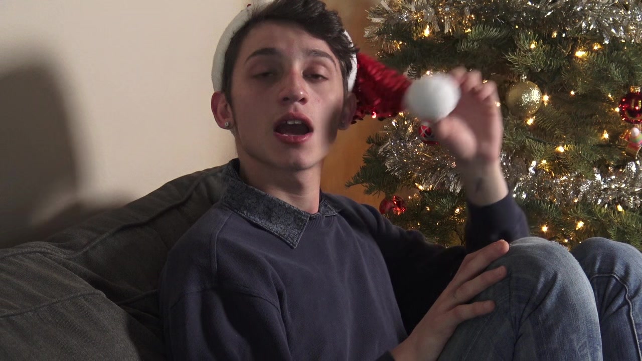 Hung 8teenBoy Lucas Burke jerks off on the couch