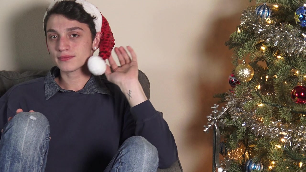Hung 8teenBoy Lucas Burke jerks off on the couch