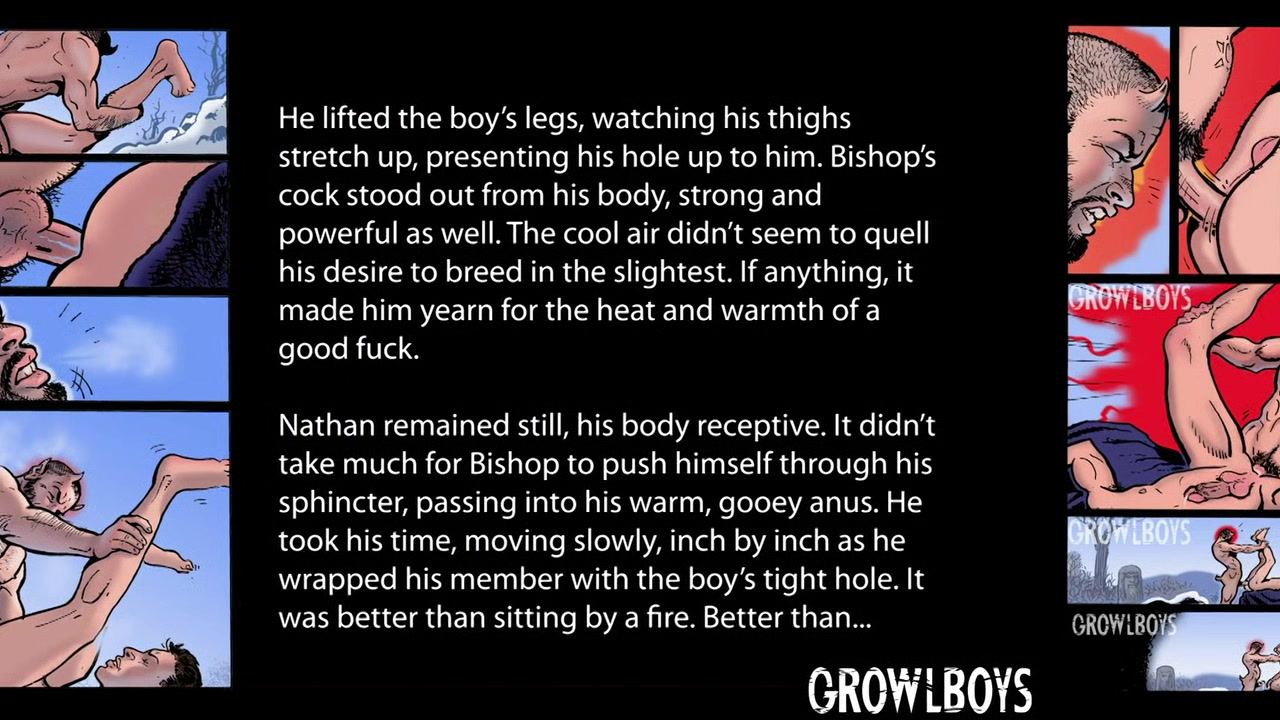 GrowlBoys - Scruffy satyr fucks sexy twink boy barback on a snowy altar