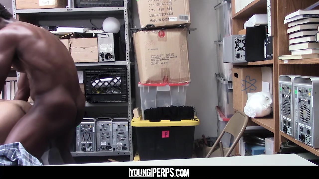 YoungPerps - Hot Black Security Officer Pounds A Virgin Boy’s Tight Asshole