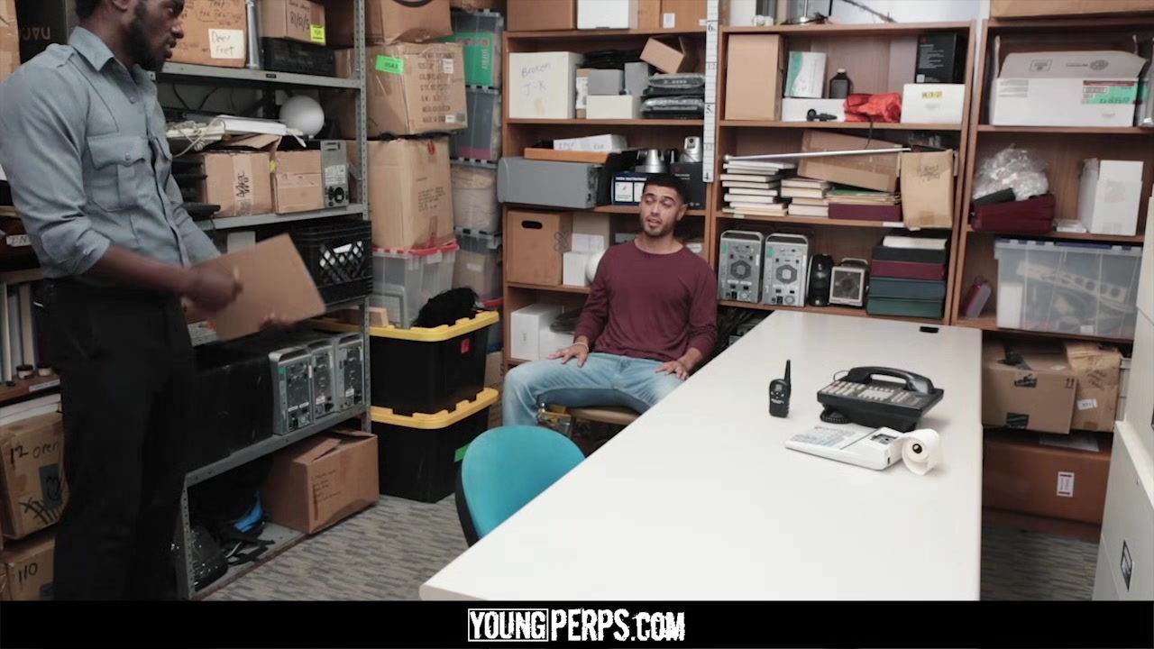 YoungPerps - Hot Black Security Officer Pounds A Virgin Boy’s Tight Asshole