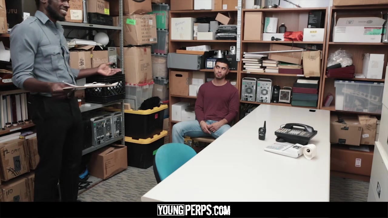 YoungPerps - Hot Black Security Officer Pounds A Virgin Boy’s Tight Asshole