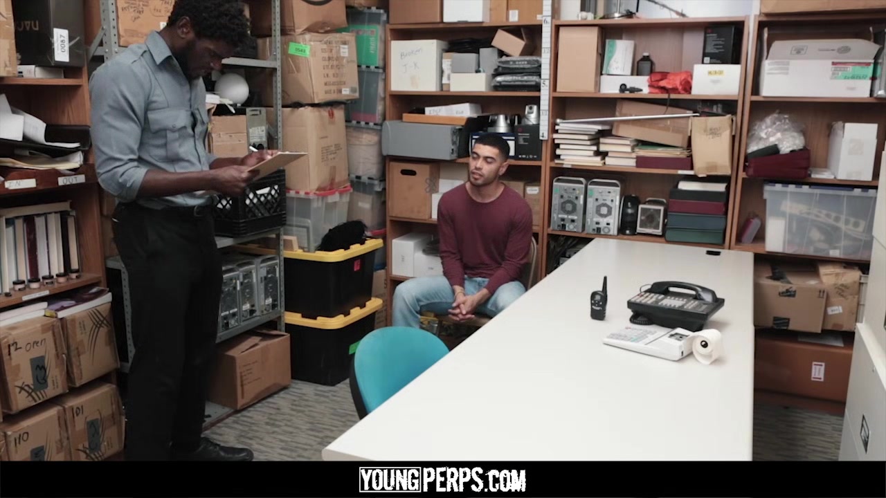 YoungPerps - Hot Black Security Officer Pounds A Virgin Boy’s Tight Asshole